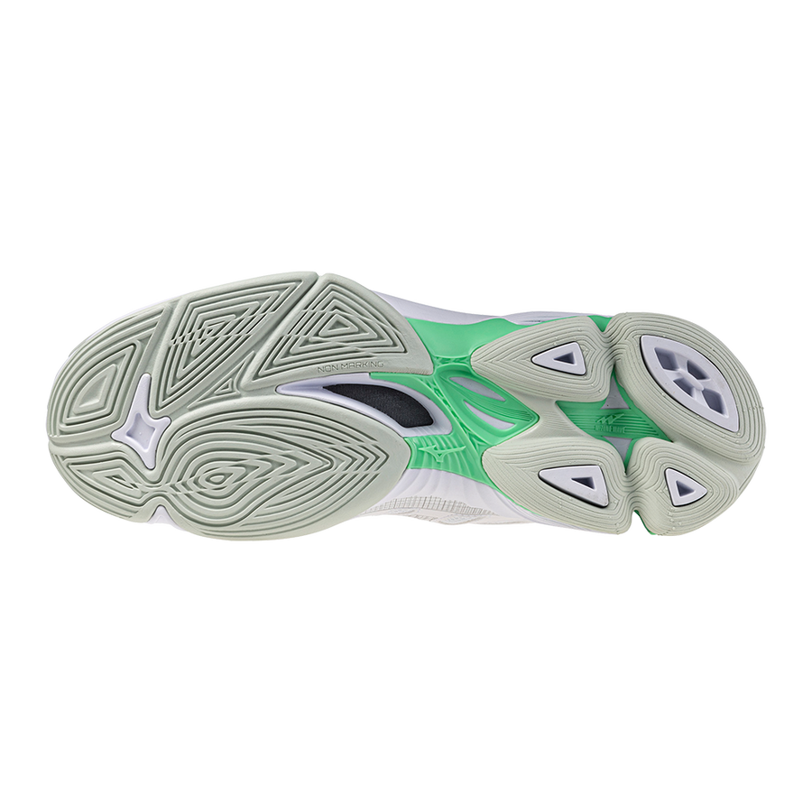Mizuno WAVE VOLTAGE 2 MID White/Black/Frozen Emerald